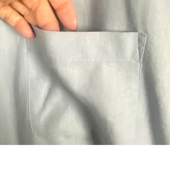 Men’s  3X 100% linen short sleeve button down shirt size - Picture 3 of 7